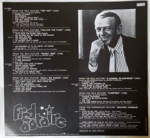 3LP Box Fred Astaire - Original Recordings 1935 - 1940 - (CBS 66316) F 1973