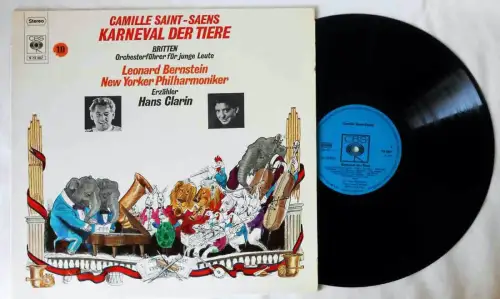 LP Karneval der Tiere mit Hans Clarin / Leonard Bernstein (CBS S 72 567) D 1967