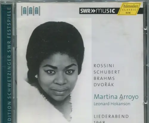 CD Martina Arroyo: Liederabend 1968 (Hänssler) 2012