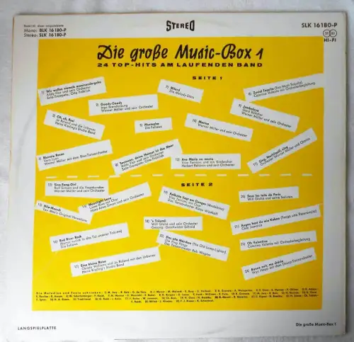 LP Große Music-Box Nr. 1 (Decca SLK 16 180-P) Stereo (D)