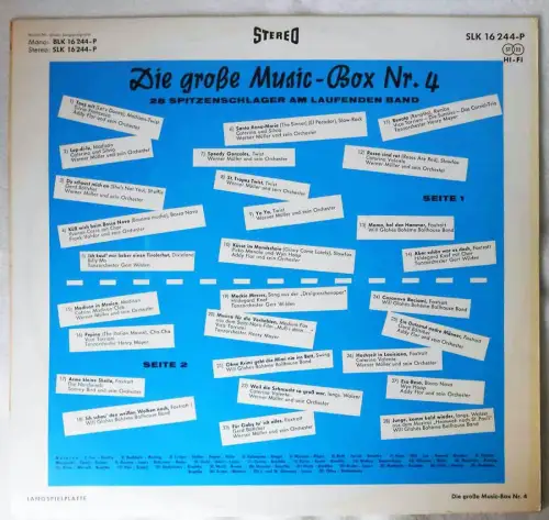 LP Große Music-Box Nr. 4 (Decca SLK 16 244-P) Stereo (D)