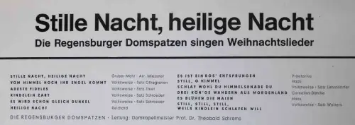LP Regensburger Domspatzen Stille Nacht, heilige Nacht  (Polydor 407 024) D 1964