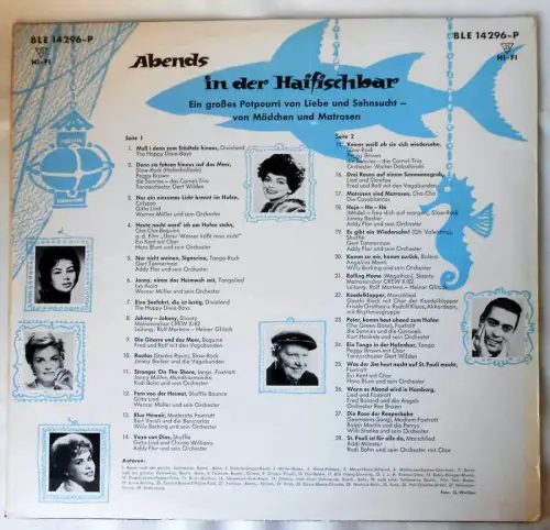 LP Abends in der Haifischbar (Telefunken BLE 14 296-P) D 1965
