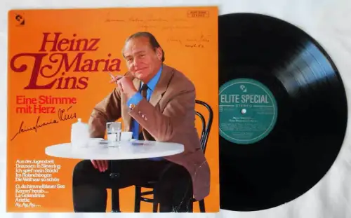 LP Heinz Maria Lins Eine Stimme mit Herz (Elite Special 30 209) CH 1983 Signiert
