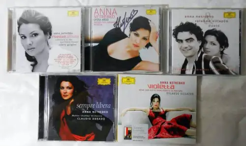 5 CD´s  Anna Netrebko  - Sammlung  - (1 x Signiert)