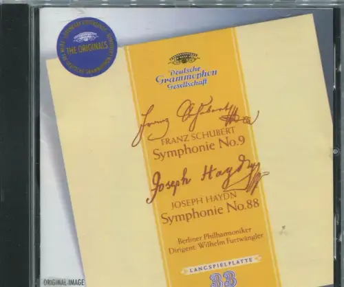 CD Wilhelm Furtwängler: Schubert Symphonie No. 9  (DGG)