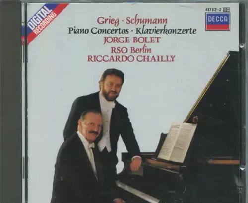 CD  Jorge Bolet / Riccardo Chailly: Grieg Schumann (Decca) 1986