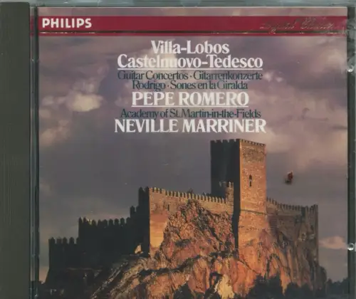 CD  Pepe Romero: Villa Lobos - Guitar Concertos (Philips) 1986