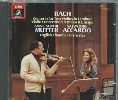 CD Anne Sophie Mutter - Salvatore Accardo: Bach - Concerto for Two Violins (EMI)