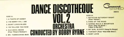 LP Bobby Byrne: Dance Discotheque Vol. 2 (Command 299 012) D
