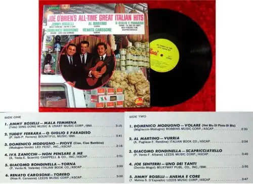 LP Joe O´Brien´s AllTime Great Italian Hits Jimmy Rosel