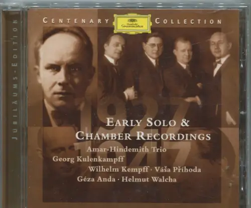CD Georg Kulenkampff Amar Hindemith Trio: Early Solo & Chamber Recordings (DGG) 