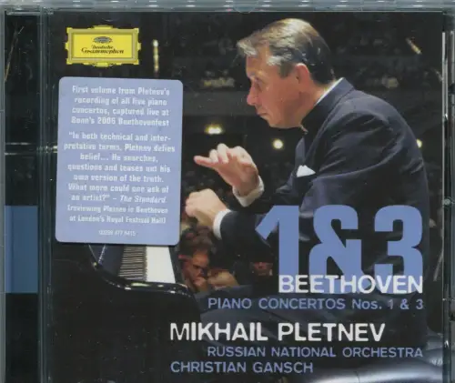CD Mikhail Pletnev: Beethoven Piano Concertos 1&3 (DGG) 2007