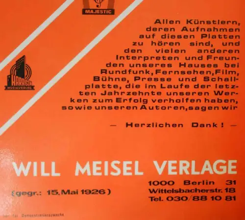 2LP 185 Evergreens & Standards - Will Meisel - (Monopol)