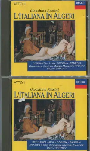 2CD Rossini: L`Italiana In Algeri - Berganza - Alva - Corena (Decca)  1996
