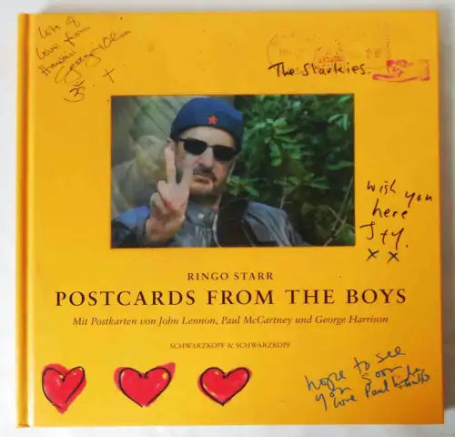 Buch Ringo Starr - Postcards from the Boys - mit Postkarten von Lennon McCartney