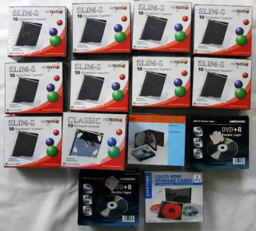 119 CD Leerboxen & 20 DVD Rohlinge - Originalverpackt -