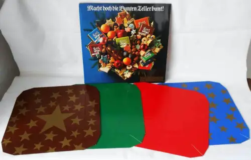 Weihnachts Werbung "Macht doch die Bunten Teller bunt" Ritter Sport 1970er Jahre