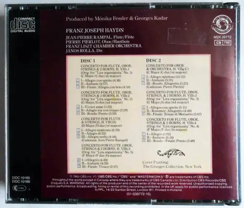 2CD Box Haydn - Rampal Liszt Chamber Orchestra (CBS)  1985