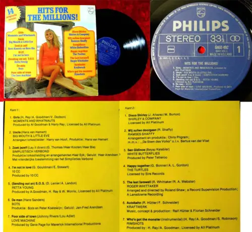 LP Hits for the Millions (Philips 6460 492) feat Kraftwerk (NL)