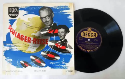 25cm LP Schlager-Reise mit Ilse Rehbein & Hans Hellhoff (Decca LF 1532) D
