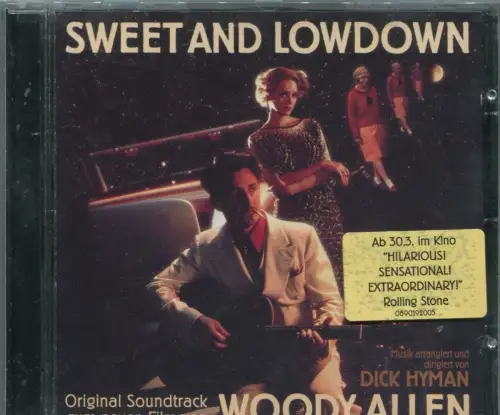 CD Sweet And Lowdown - Soundtrack - Woody Allen (Sony) 1999