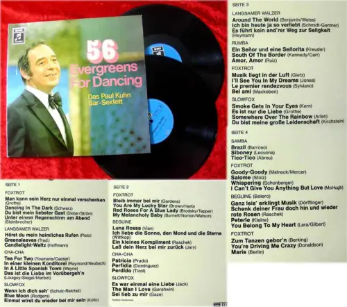 2LP Paul Kuhn Bar Sextett: 56 Evergreens for Dancing (Columbia) D