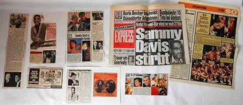 Zeitungsausschnitte  Sammy Davis jr. - Sammlung -