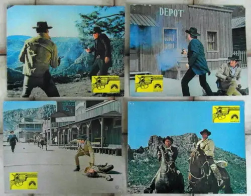 4 Original Aushangfotos Dean Martin Robert Mitchum: Todfeinde  -Sammlung