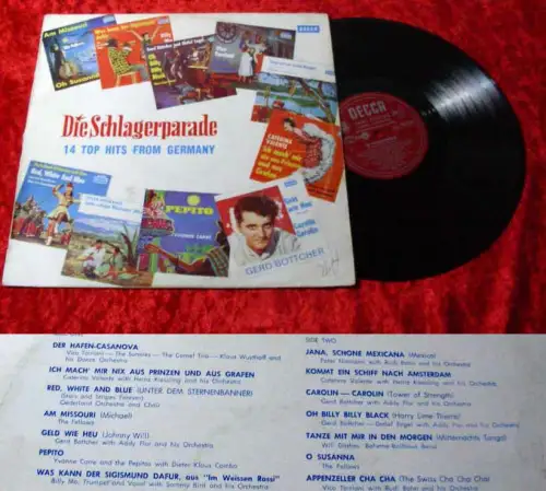 LP Die Schlagerparade - 14 Top Hits from Germany - Südafrika Pressung 60's