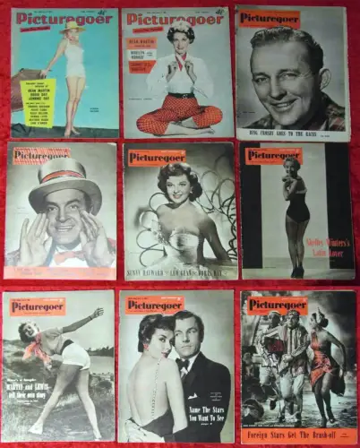 9 Original Kino Zeitschriften "Picturegoer" with Disc Parade (UK) 50er/60er