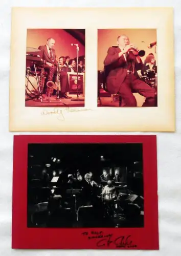 2 Fotos Woody Herman / Günther Fuhlisch - Signiert -
