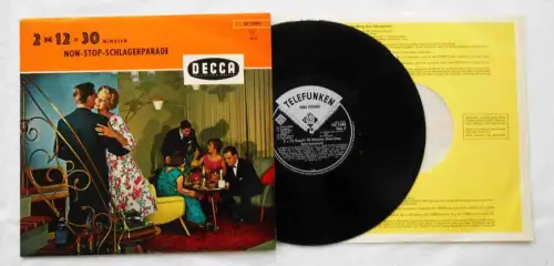 25cm LP 2 X 12 = 30 Minuten Non-Stop Schlagerparade (Decca LF 1590)