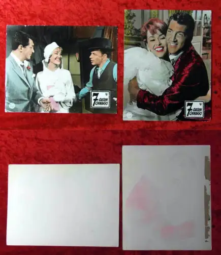 2 Original Kino Aushangfotos 7 gegen Chkago Frank Sinatra - Dean Martin (1964)
