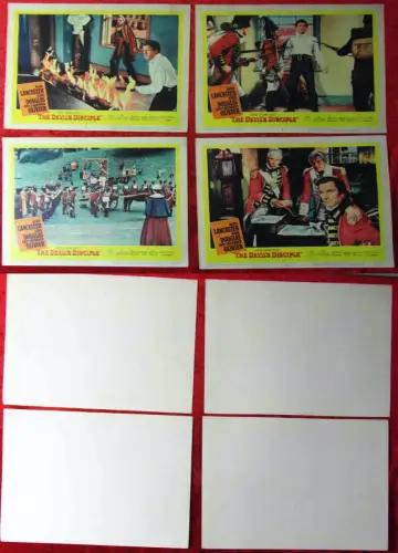 4 Original Lobbycards US Devil´s Disciple Burt Lancaster Kirk Douglas (1959)