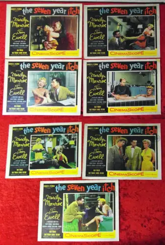 7 Original Lobbycards US Seven Year Itch - Marilyn Monroe Tom Ewell (1955)
