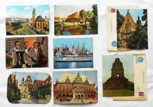 8 Tönende Ansichtskarten 1950er/1960er Jahre - Sammlung -