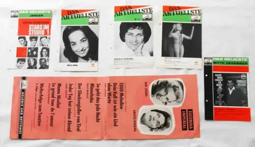 6 x EMI Schallplattenwerbung (Informationen für den Einzelhandel)
