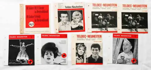 8 x Teldec / RCA  Schallplattenwerbung (Informationen für den Einzelhandel)