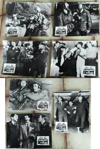 7 Original Kino Aushangfotos Schrecken der Division - Dean Martin & Jerry Lewis