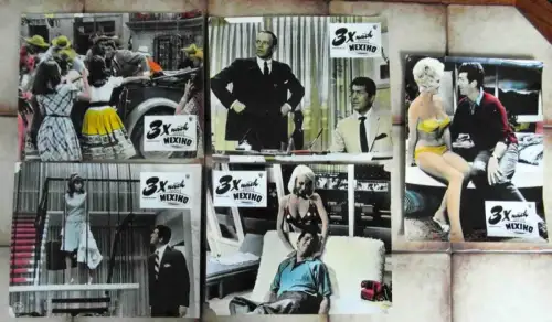 5 Original Kino Aushangfotos 3 x nach Mexico  - Dean Martin Frank Sinatra