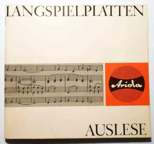 Katalog Ariola Langspielplatten Auslese - 64 Seiten - 1960er Jahre