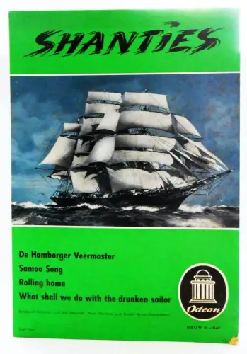 Schallplattenwerbung Odeon Aufsteller "Shanties" Bernhard Jakschtat