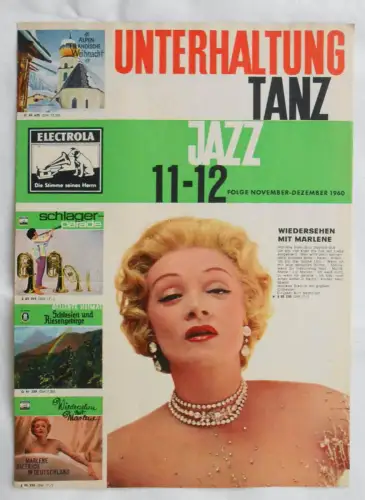 Schallplattenwerbung Electrola - Unterhaltung Tanz & Jazz 11-12 Dezember 1960