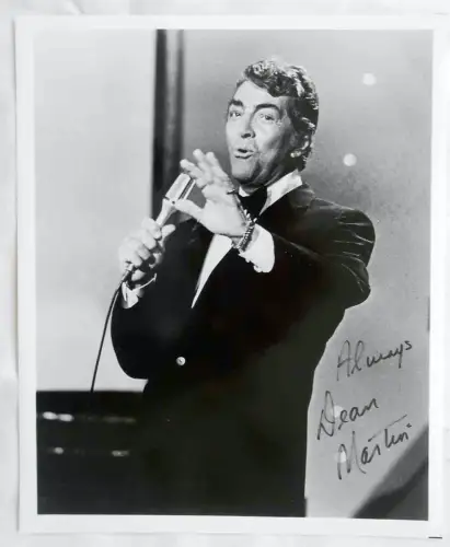 Original Autogramm Dean Martin s/w