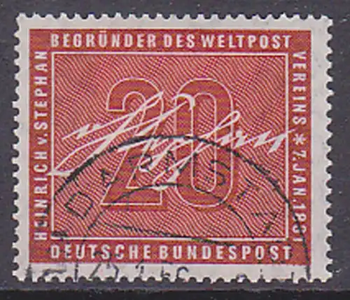 Heinrich von Stephan  Germany BRD 227 gestempelt used Weltpostverein UPU
