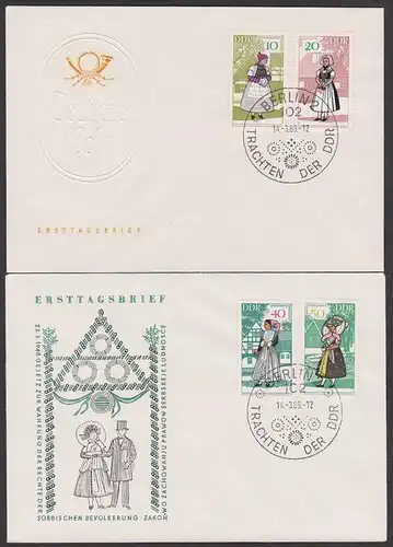 Trachten der DDR FDC Sorbische Bevölkerung Zakon Mi. 1353/6