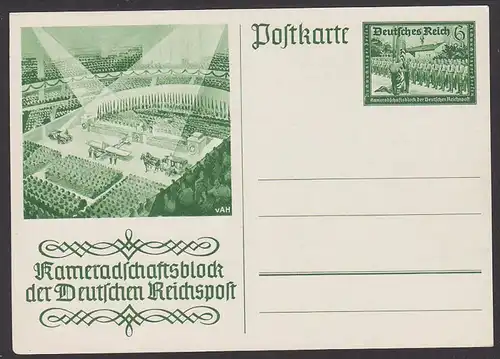 Deutsches Reich Kamaradschaftsblock der Deutschen Reichspost Bildpostkarte ungebraucht