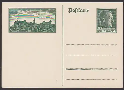 Deutsches Reich Ganzsche Nürnberg Reichsparteitag 1938 ungebraucht P272