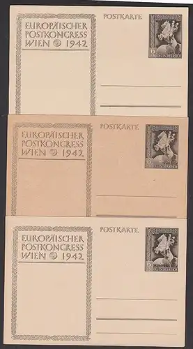 card Wien 1942 Europäischer Postkongress 1942 ungebraucht, unused germany